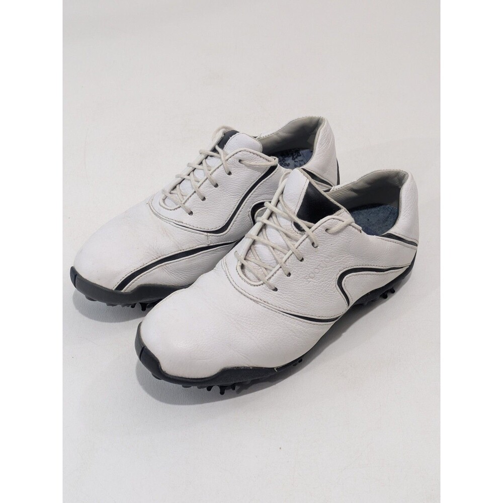 FootJoy‎ Golf Shoes White Black Women's 7W Spiked Leather 97094
